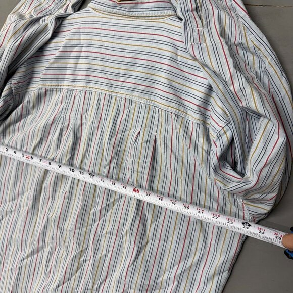 Vintage Levi’s Silver Label Button Down Striped Cotton Collared Shirt Large - Picture 7 of 7